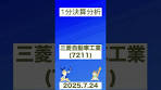三菱自動車工業(7211) 1分決算分析 #shorts #個人投資家 #株 ...