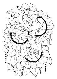 I have vases and bouquets bouquets of flowers to color. Flowers Mandala Coloring Pages Coloring Pages For Adults