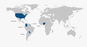 The resolution of image is 738x561 and classified to city outline, new york city, city silhouette. Pegasus Blending International Colombia Blank Large World Map Hd Png Download Transparent Png Image Pngitem
