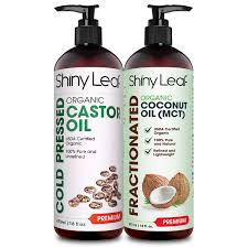 Is castor oil good for hair? Amazon Com Organic Cold Pressed Castor Oil And Fractionated Coconut Oil Mct For Hair Growth 100 Pure And Natural Body Oil Hexane Free For Healthy Skin Nourishing Oil Bundle By Shiny Leaf 16 Fl Oz