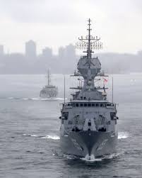 Hmas Yarra And Hmas Ballarat Transiting Through Darling Harbour In Formation With Hmas Adelaide Ausnavy Workingnavy Royal Australian Navy Warship Navy Ships