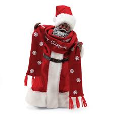 Life size animated dancing african american black santa claus by gemmy. Possible Dreams Bundled Up African American Santa Claus Figurine