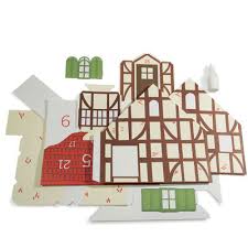 Printable paper christmas village template. Crooked House Paper Houses And Towns Templates And Cut Outs Round Up