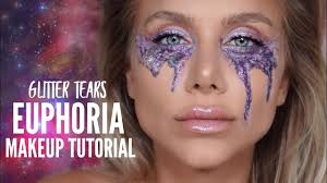 Euphoria Makeup Tutorial Glitter Tears Makeup Taylor Bee Youtube Makeup Tutorial Makeup Youtube Makeup