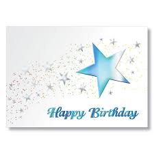 When you make your customized birthday cards, you are creating one of a kind corporate birthday greetings to share with colleagues, coworkers, and customers. Streaming Teal Stars Birthday Card Bday Greeting Card Hrdirect