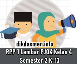 Semester 1 dan 2 revisi 2020/2021. Rpp 1 Lembar Pjok Kelas 4 2021 2021 Semester 2