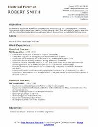 Cv format pick the right format for your situation. Electrical Foreman Resume Samples Qwikresume