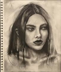 This is an old charcoal drawing from one of my toned gray  sketchbooks....Pinecones are NOT an easy subject! haha