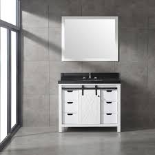 Get the look by choosing a modern bathroom vanity with minimalist hardware, clean lines, and a simple, uncluttered countertop. Eviva Dallas 42 In White Bathroom Vanity With Absolute Black Granite Countertop Bathroom Vanities Modern Vanities Wholesale Vanities