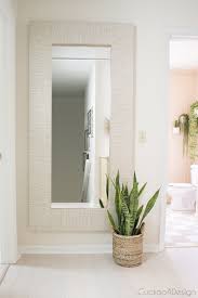 Ikea Mongstad Faux Grasscloth Wallpaper Makeover Cuckoo4design Mirror Makeover Ikea Mirror Grasscloth Wallpaper