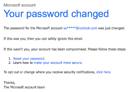 Then edit the name of the account to change it back to your old email address. Your Password Has Been Changed Microsoft Community