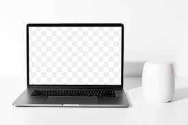 Laptop Png Screen Mockup With Smart Speaker Free Image By Rawpixel Com Roungroat In 2021 Smart Speaker Design Resources Png