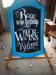 Old Mirror Turned Sidewalk Sign Hair Salon Advertising From Trash To Treasure A Frame Chalkboard Font Le Salon Signs Sidewalk Sign Salon Advertising Ideas