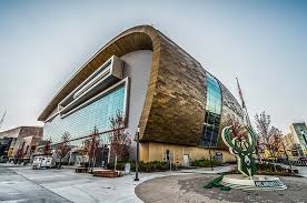 Fiserv Forum Sports Mortenson Is drinking an on one by gamma brewing company at new bucks head stadium.