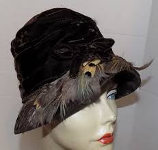 Hermes vintage feather trimmed