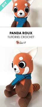 Doudou Panda Roux Tutoriel Crochet Pdf Sur Makerist Fr Pandaroux Tuto Cute Amigurumi Diy Makerist Tutoriel Doudou Panda Panda Roux Modeles De Crochet