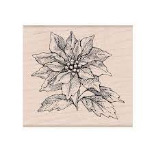 Hero Arts Christmas From The Vault Poinsettia Woodblock Wood Mounted Stamp Hero Arts Art Poinsettia