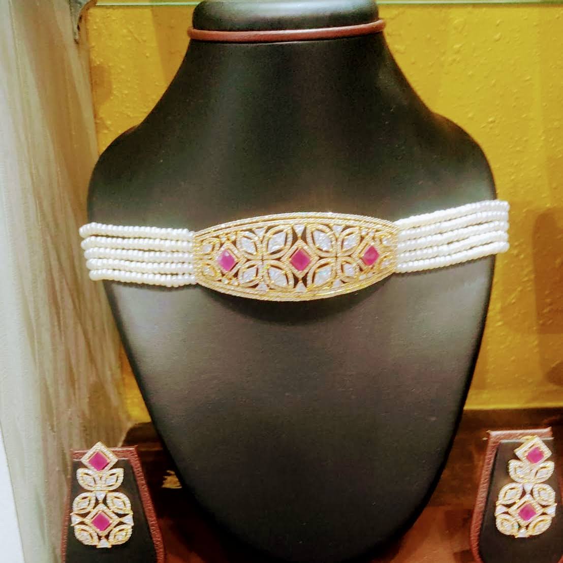 Choker With Ruby & Cz | Flat 40% Off product image