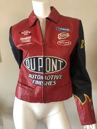 This stylish jacket is 100% polyester with embroidered logos. Vintage Leather Nascar Jacket Jackets Nascar Jackets Vintage Jacket