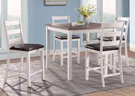 As with counter height chairs, bar height chairs can also be situated next to an outdoor bar to create an area perfect for. Martin Bar Height Dining Table Set White Home Furniture Plus Bedding