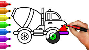 Click any coloring page to see a larger version and download it. Cement Mixer Truck Coloring Pages How To Draw Construction Truck For Kids Youtube