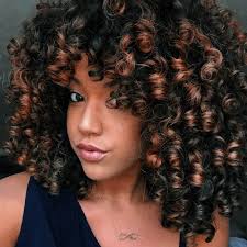 1.10 short curly cut with sweeping side bangs. Amazon Com Aisi Queens Afro Wig Synthetic Kinky Curly Wig For Women Dark Brown Curly Hair With Bangs 2 Tone Brown Mixed Blonde Color African Short Wig For Black Women Beauty
