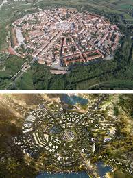 Palmanova Is One Of The Few Ideal City Layouts That Was Actually Realized From The Air Its Formal Symmetrical La City Layout Urban Design Plan Urban Planning