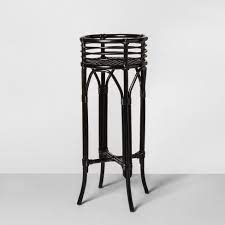 Elevate The Style And The Plants In Your Home With This Rattan Plant Stand From Opalhouse 153 This Rattan Wood Plant Opalhouse Plant Stand Wood Plant Stand