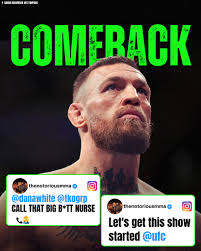 Conor McGregor says he is back in the testing pool & ready to make a  comeback 🙄