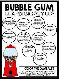 Bubble Gum Learning Styles Activities To Discover The Personal Learning Style Of Your Student Learning Styles Learning Styles Activities Personalized Learning
