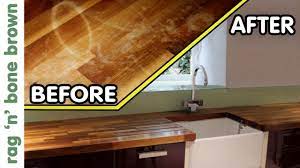 Check spelling or type a new query. How To Remove Stains Re Finish Oil Wooden Kitchen Counter Worktops Youtube