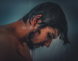 Emotional cheerful dark haired man wearing a blue bathrobe and looking happy while holding a toothbrush. Royalty Free Photo Photography Of Black Haired Man Pickpik