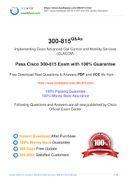 Maybe you would like to learn more about one of these? 2021 5 Latest Cisco Ccnp 300 815 Exam Practice Questions And Answers Studocu