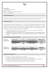 Excellent Work Experience Professional Chartered Accountant Resume Sa