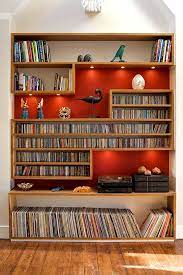 Install floating shelves in an easy way spending less than $10 using this diy hack. Record Storage Above Tv Bookshelves Diy Shelves Walnut Shelves