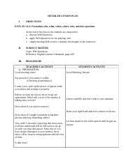 Is your brand sending out the right signals? Wh Questions Detailed Lesson Plan I Objectives En7g Iv F 6 2 Formulate Who What When Where Why And How Questions At The End Of The Lesson The Course Hero