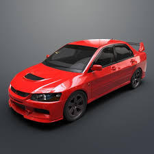 Mitsubishi Lancer Evolution Ix 3d Model Mitsubishi Lancer Evolution Mitsubishi Lancer Lancer