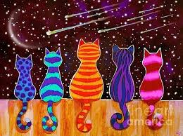 Nick Gustafson Shooting Stars Art Drawings For Kids Whimsical Art Cat Painting