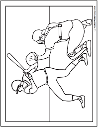 Printable coloring pages baseball player batting. Baseball Coloring Pages Pitcher And Batter Sports Coloring Pages
