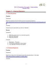 Balancing an unbalanced equation is mostly a matter of making certain mass and charge are balanced on the reactants and products side of the reaction arrow. Chem Int Cc 11 Chemical Reactions Answer Key Pdf Pdf Ck 12 Chemistry Concepts Intermediate Answer Key Chapter 11 Chemical Reactions 11 1 Word Course Hero