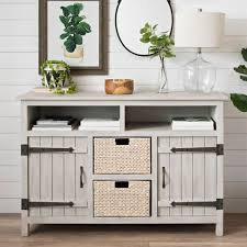 Wilson Farmhouse Cabinet With Baskets Farmhouse Cabinets Farmhouse Sideboard Furniture