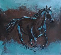 Paint Black And Brown Horse Large Abstract Contemporary Black Horse Art By Heartifactsgallery 425 00 Horse Art Horses Horse Painting