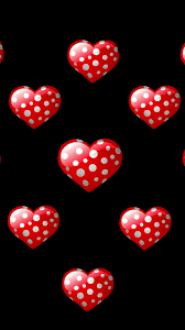 Red Poke A Dots Hearts Heart Wallpaper Love Wallpaper Dots Wallpaper