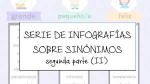 Infografias Sobre Sinonimos Ii En 2020 Sinonimos Actividades De Ortografia Sinonimos Y Antonimos