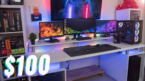 A gaming pc desk is really just a basic desk. My Gaming Desk Only Cost 100 Build Your Own Youtube