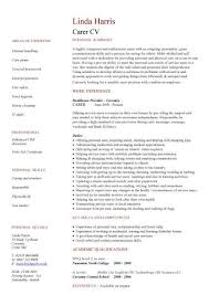Carer Cv Sample Bathing Washing Shaving Oral Hygiene And Hair Care Dressing And Undressing