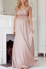 Elegant Pearl Pink A Line Short Sleeves V Neck Maternity Dress Vestidos Para Embarazadas Vestidos De Novia Embarazada Vestidos De Noche Para Embarazadas