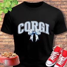 Corgi TShirt | Varsity Bow Corgi Shirt – UpLevel Dogs