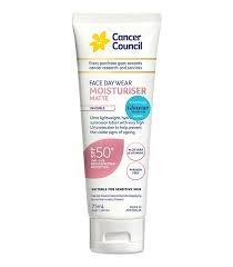 Broad spectrum uva, uvb protection. Cancer Council Face Day Wear Moisturiser Matte Sp50 Invisible 75ml Target Australia