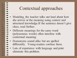 Relating to a particular context: Meaning Vocabulary Ch 6 Closely Related To Comprehension Ppt Download